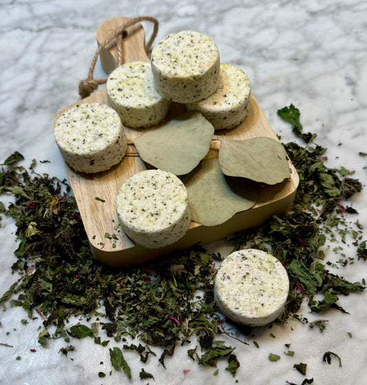 Homemade Honeysuckle, Bee Balm & Eucalyptus Shower Steamers- The Honey Bee The Earthly Vine